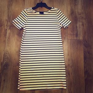 Black and White Striped T-Dress